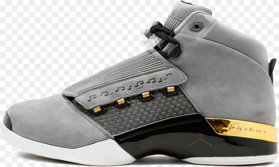 Gold Jordan 17 Retro, Clothing, Footwear, Shoe, Sneaker Free Transparent Png