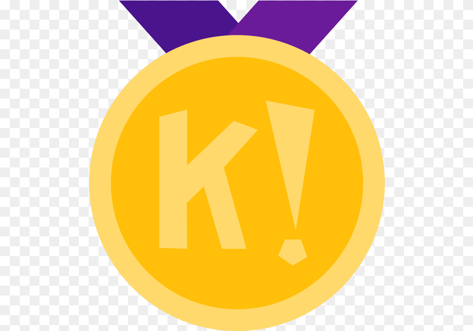 Gold Kahoot Gold Medal, Gold Medal, Trophy, Disk Png Image