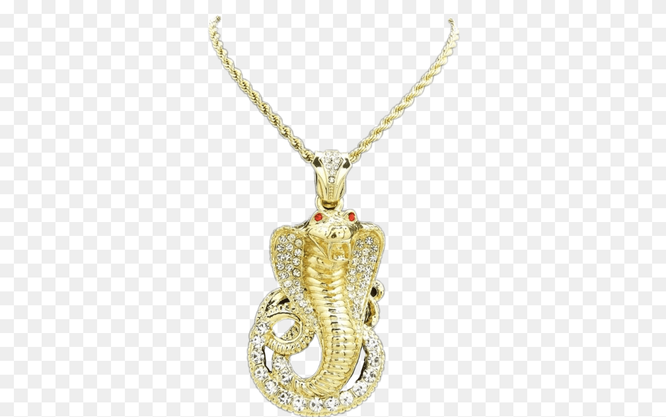 Gold King Cobra Chain Official Psds Pendant, Accessories, Jewelry, Necklace, Diamond Png Image