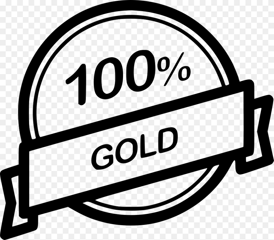 Gold Label Percent Guarantee Money Back Icon, Symbol, Sign, Text Free Transparent Png