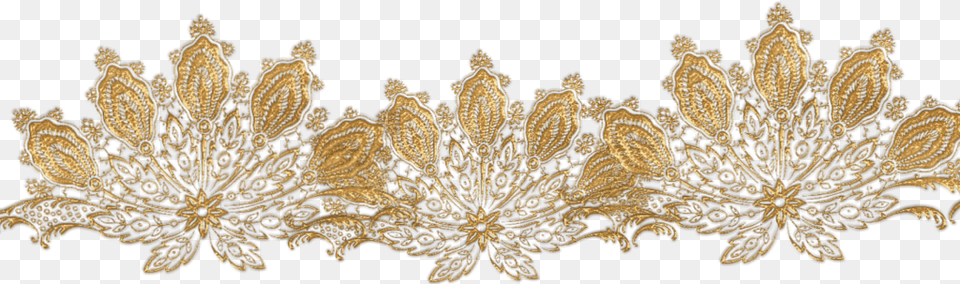 Gold Lace Embroidery, Accessories, Pattern Free Png Download