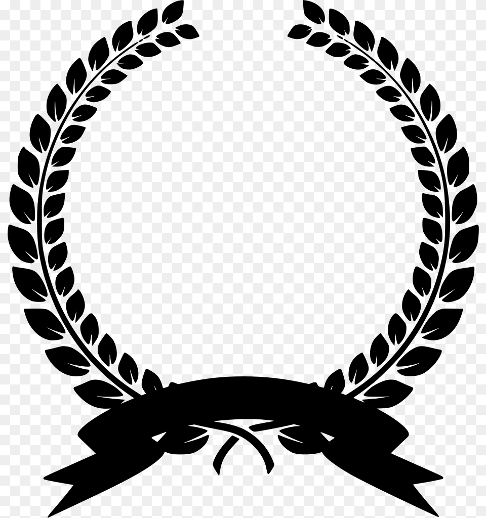 Gold Laurel Wreath Clipart, Gray Free Transparent Png