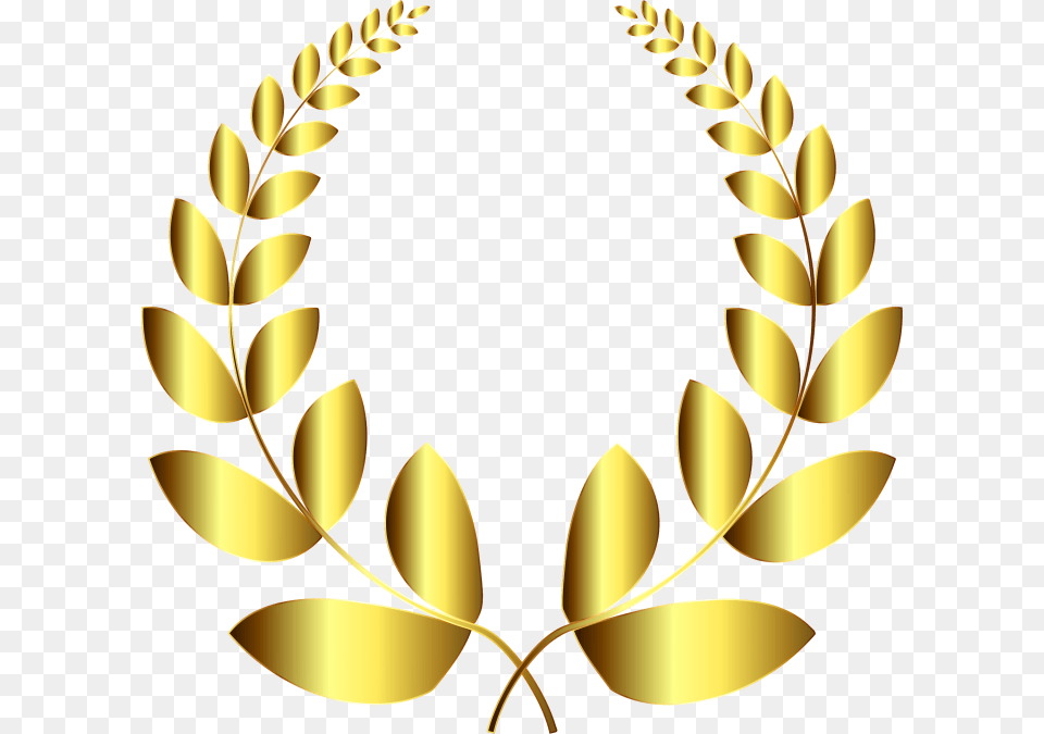 Gold Laurel Wreath Clipart, Pattern Free Transparent Png