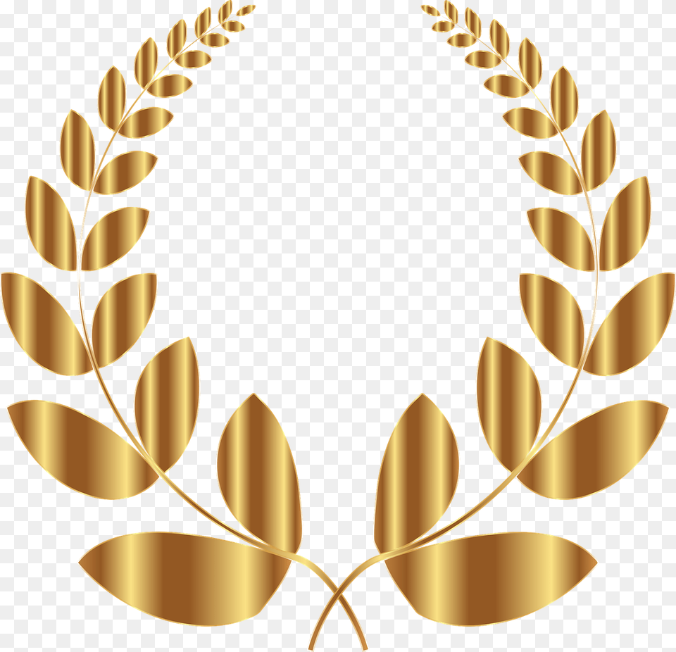 Gold Laurel Wreath No Background, Pattern, Chandelier, Lamp Free Transparent Png