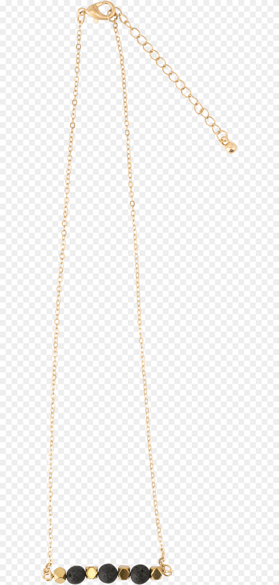 Gold Lava Beads Bar Necklace Chain, Accessories, Jewelry, Scale Free Png