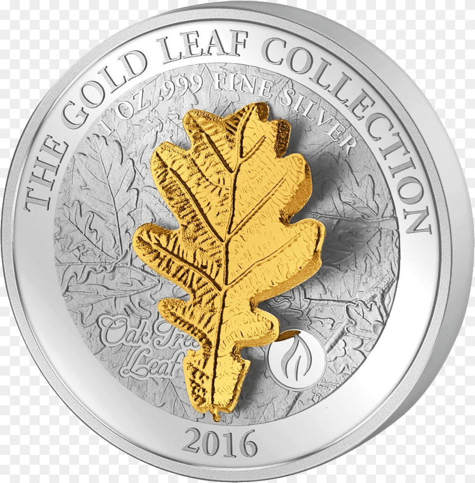 Gold Leaf Collections New Issue With Linden Solid, Plant, Silver, Coin, Money Png