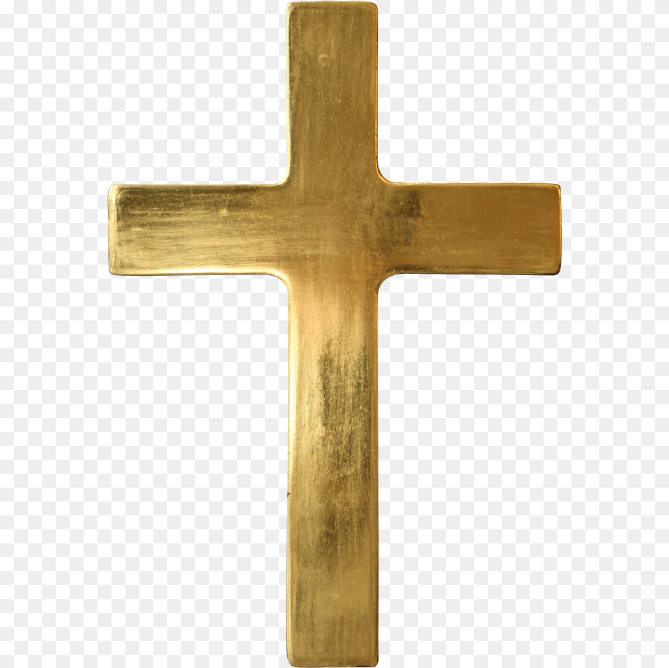 Gold Leaf Cross, Symbol, Crucifix Png Image