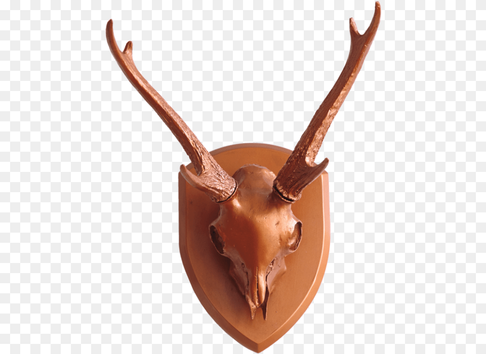 Gold Leaf Design Group Resin Mule Deer Skull With Antlers Reindeer, Antler, Smoke Pipe Free Png