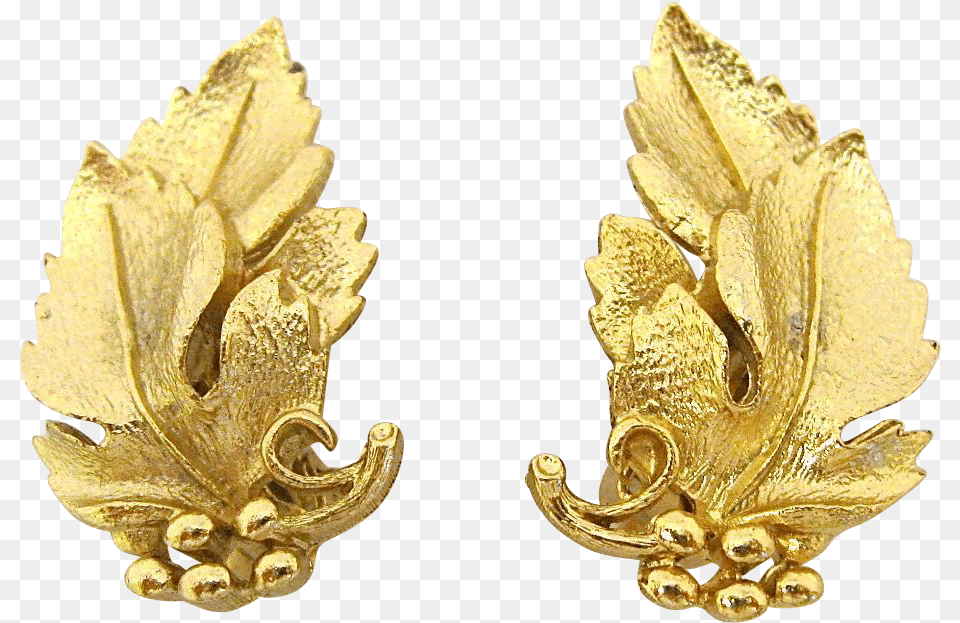 Gold Leaf Earrings, Accessories, Earring, Jewelry Png