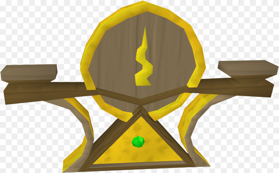 Gold Leaf Guthix Symbol, Bow, Weapon Png Image
