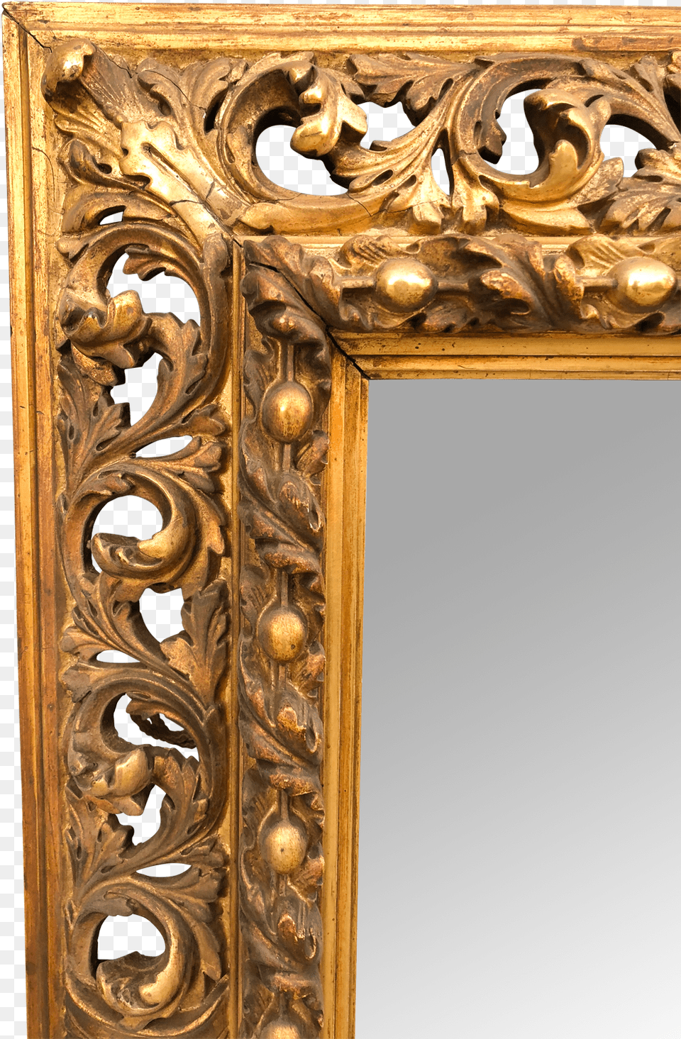 Gold Leaf Mirror, Bronze, Photography Free Png Download