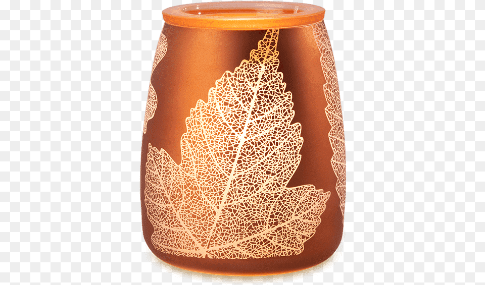 Gold Leaf Scentsy Warmer, Jar, Pottery, Lamp, Vase Png Image