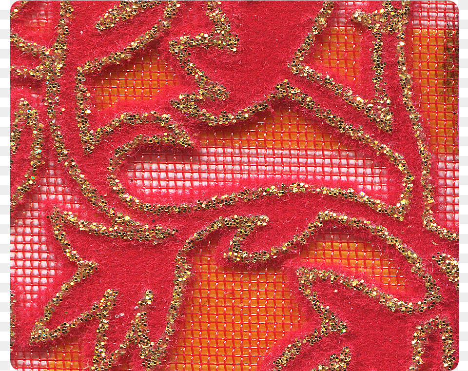 Gold Leaf Velvet Red Mesh Stiletto Cross Stitch, Embroidery, Pattern Png