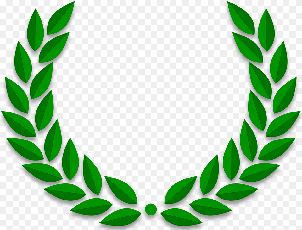 Gold Leaf Wreath Clipart Laurel Wreath, Green, Plant, Emblem, Symbol Free Transparent Png