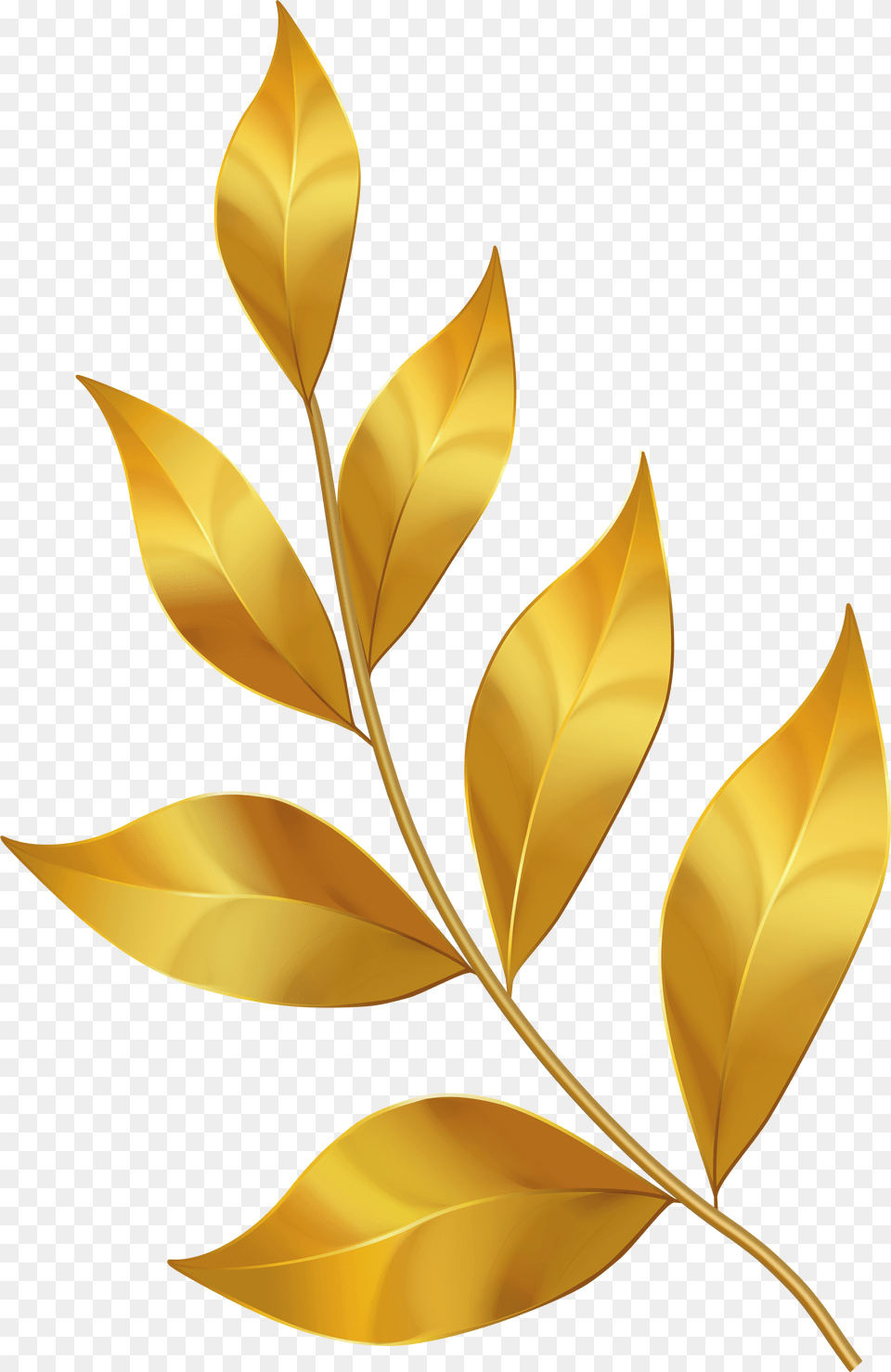 Gold Leaves Clipart Transparent Gold Leaf Png Image