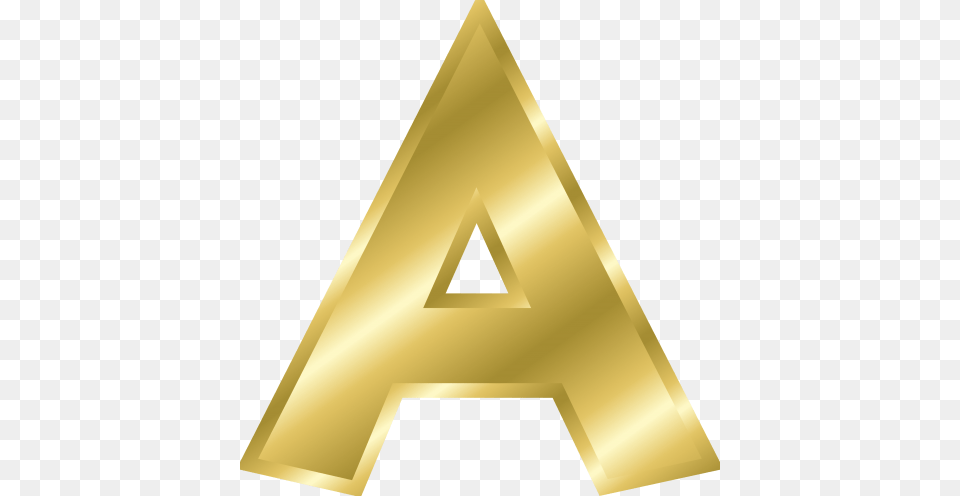 Gold Letter, Triangle Free Transparent Png