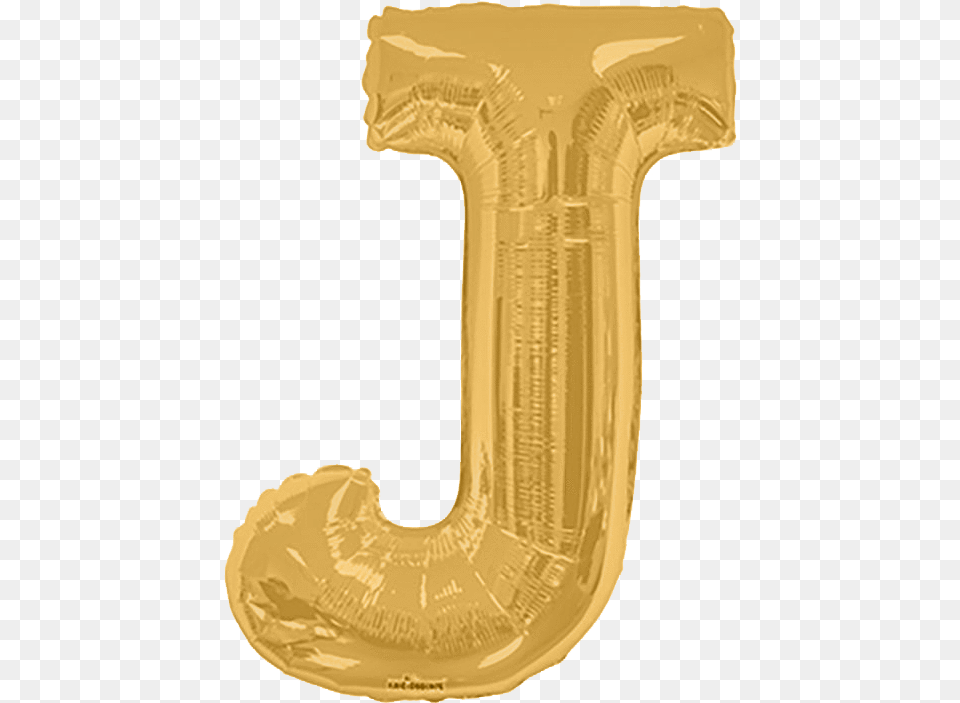 Gold Letter J 34u2033 Balloon Big, Text, Smoke Pipe Free Png Download