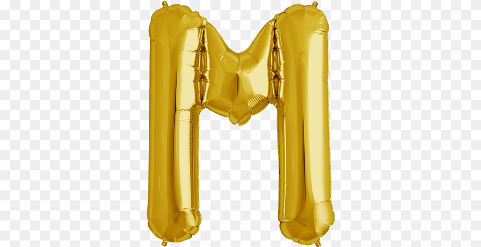 Gold Letter M Foil Balloon Balloon Gold Letter M, Blouse, Clothing, Lifejacket, Vest Free Png Download