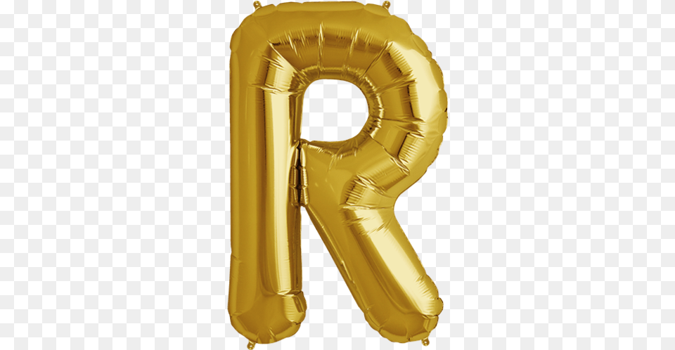 Gold Letter R Foil Balloon Foil Balloon Letter R, Clothing, Lifejacket, Vest, Text Png Image