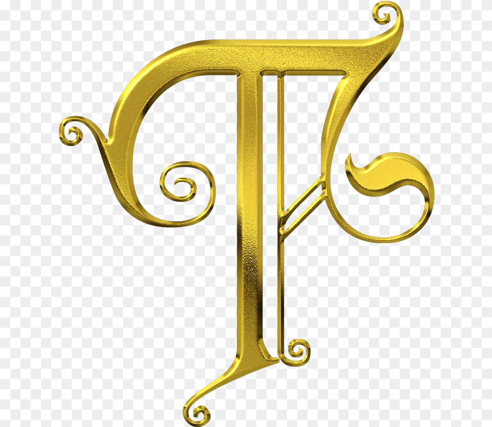 Gold Letters Letter T Initials Letter T, Text Free Transparent Png