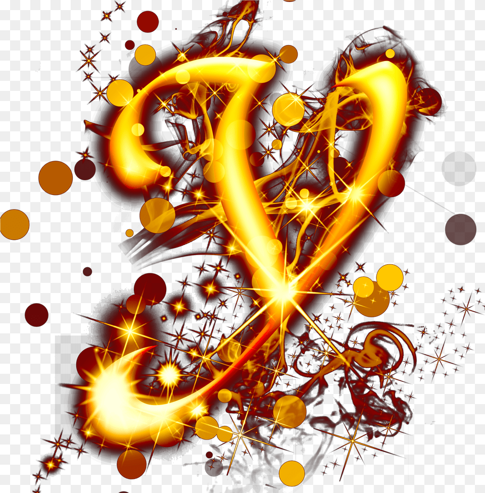 Gold Light Effect Letters Psd And, Lighting, Pattern, Person, Fire Free Transparent Png