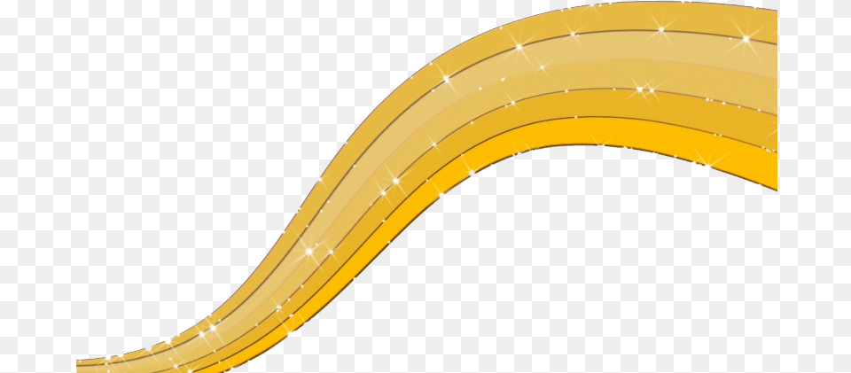 Gold Line Transparent Golden Abstract Lines, Banana, Food, Fruit, Plant Free Png Download