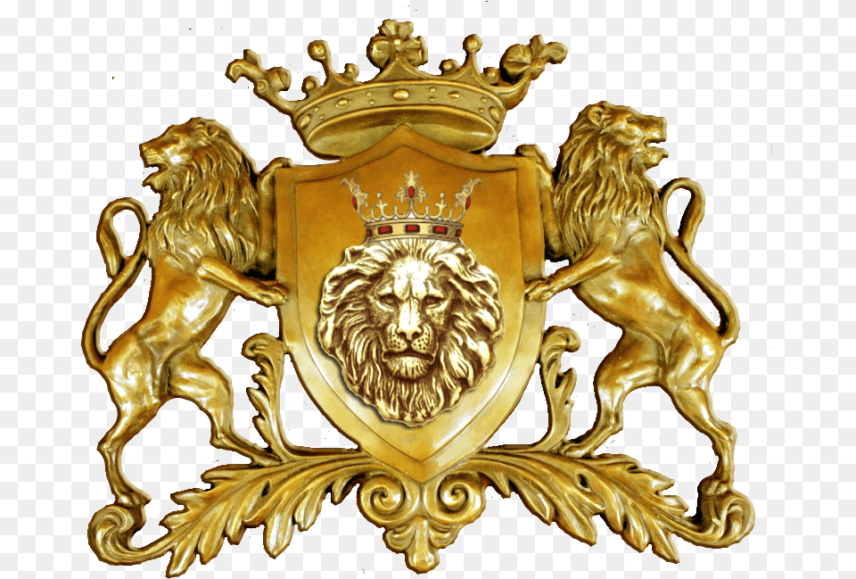 Gold Lion Logo, Animal, Symbol, Mammal, Badge Free Png