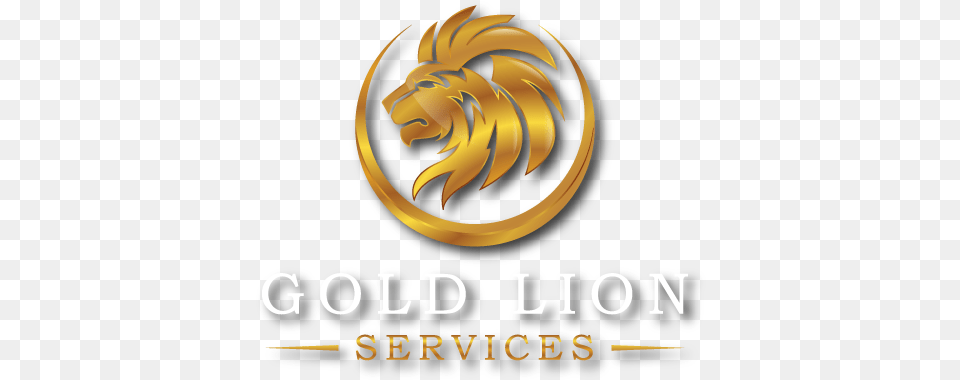 Gold Lion Services Graphic Design, Animal, Mammal, Wildlife, Logo Free Png