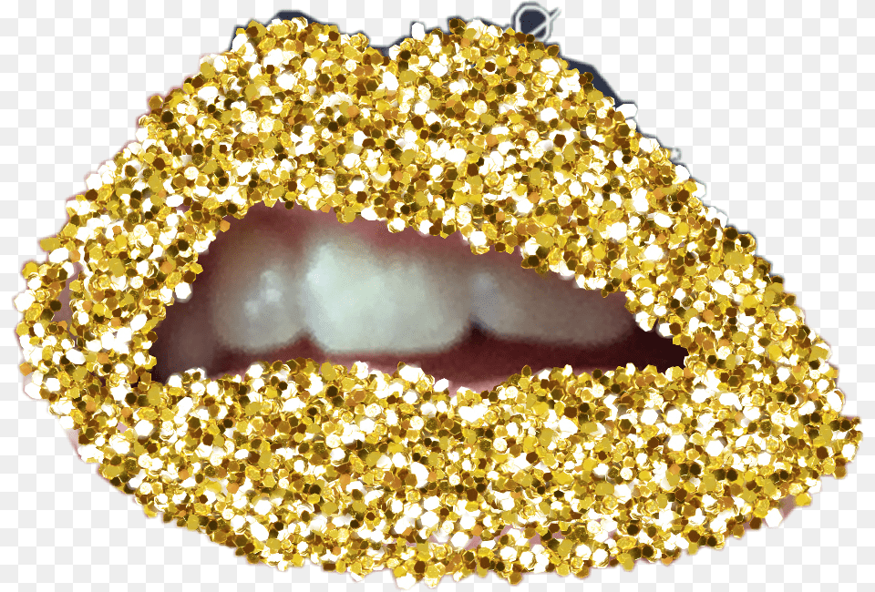 Gold Lips Body Jewelry, Chandelier, Lamp, Body Part, Mouth Png Image