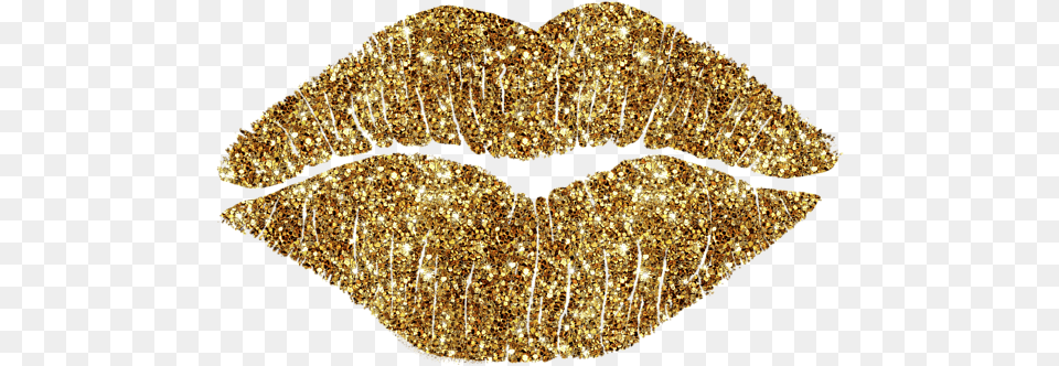 Gold Lips Gold Glitter Lips, Chandelier, Lamp, Treasure Free Png Download