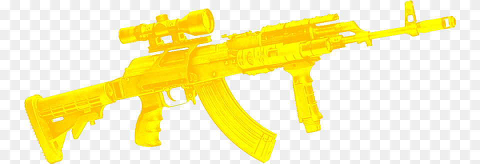 Gold Machine Gun Caliborn39s Gun, Firearm, Rifle, Weapon, Machine Gun Free Png Download