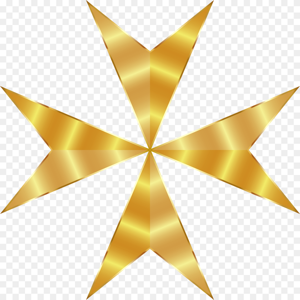 Gold Maltese Cross Mark Ii No Background Banner Royalty Gold Background And Cross, Lighting, Star Symbol, Symbol, Nature Free Png Download