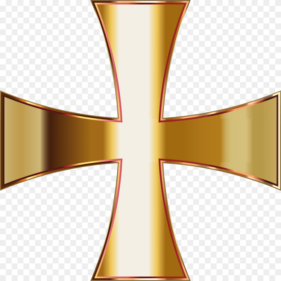 Gold Maltese Cross No Background Icons, Symbol Png Image