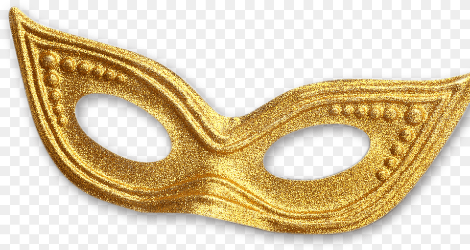 Gold Mardi Gras Mask, Smoke Pipe Free Png Download