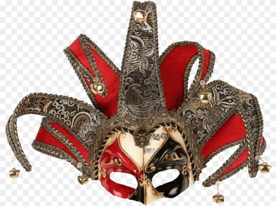 Gold Mardigras Carnival Mask Feathers Red Joker Venetiaans Masker, Accessories, Wedding, Person, Female Png