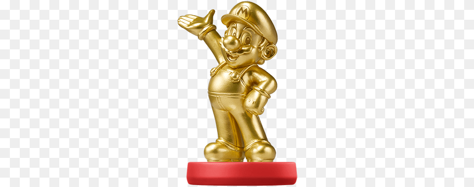 Gold Mario Amiibo Amiibo Super Mario Mario Gold Edition, Bronze, Trophy, Smoke Pipe Png Image