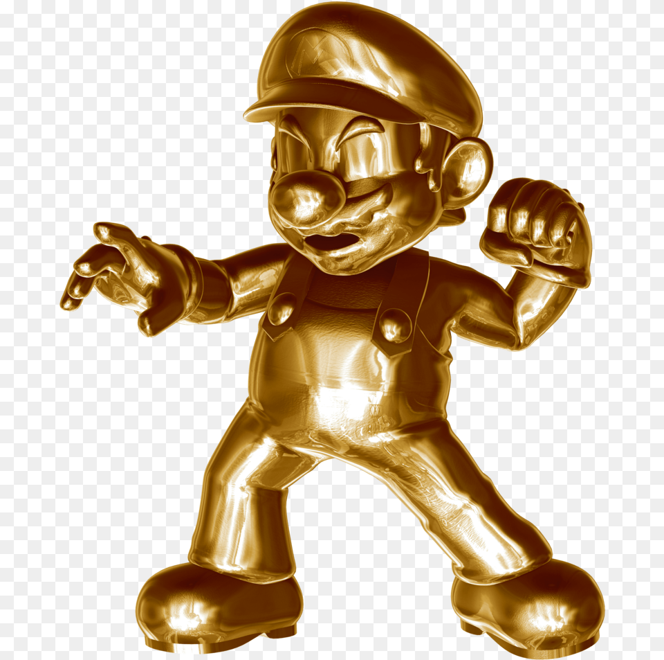 Gold Mario Amiibo Gold Mario, Treasure, Baby, Person, Bronze Free Png