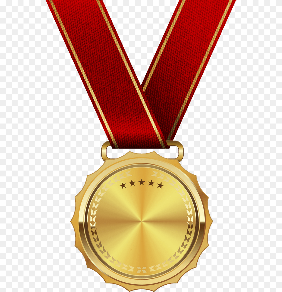Gold Medal, Gold Medal, Trophy, Device, Grass Free Transparent Png