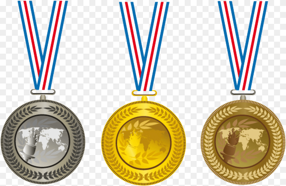 Gold Medal Olympic Medal Clip Art Gold Silver Bronze Medals, Gold Medal, Trophy, Accessories, Jewelry Png Image