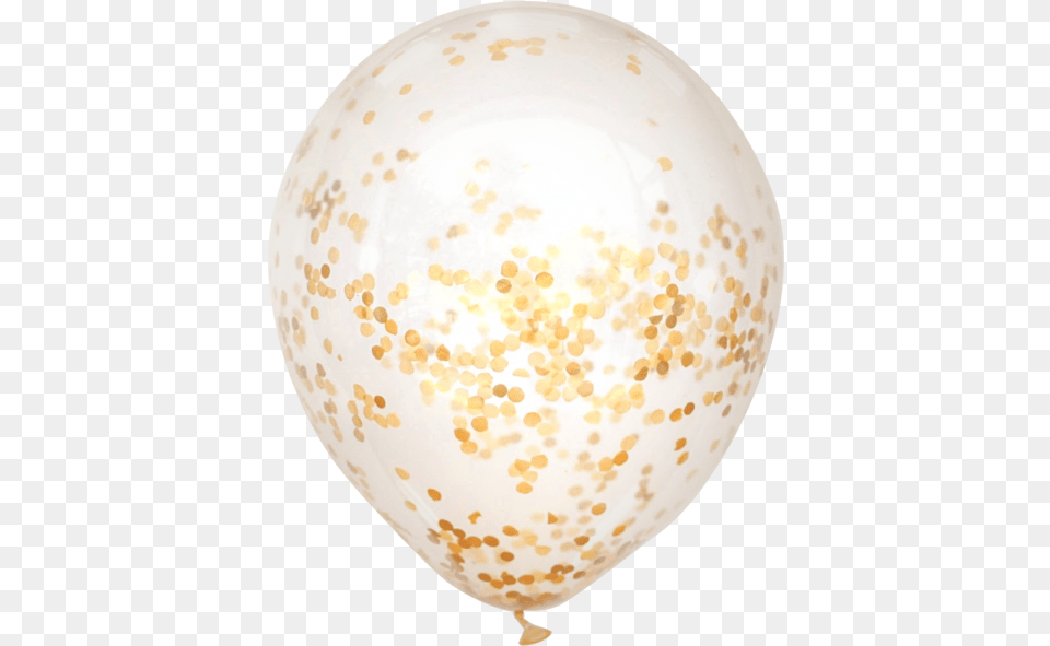 Gold Metallic Confetti Balloon Confetti Balloon Silver, Plate, Lamp Free Transparent Png