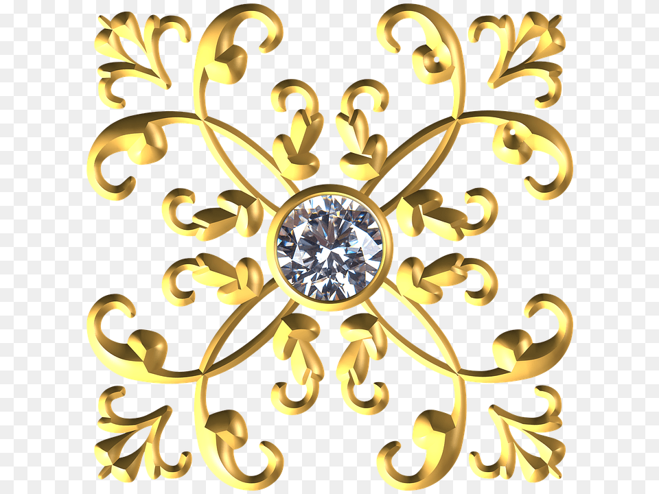 Gold Metallic Decorative Royal Ornament Flourish Golden Ornament, Accessories, Jewelry, Diamond, Gemstone Free Png