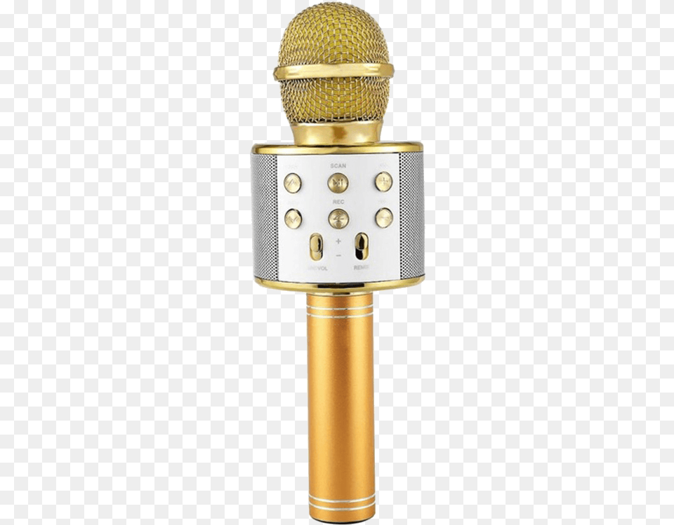 Gold Microphone, Electrical Device, Switch, Bottle, Shaker Free Png Download