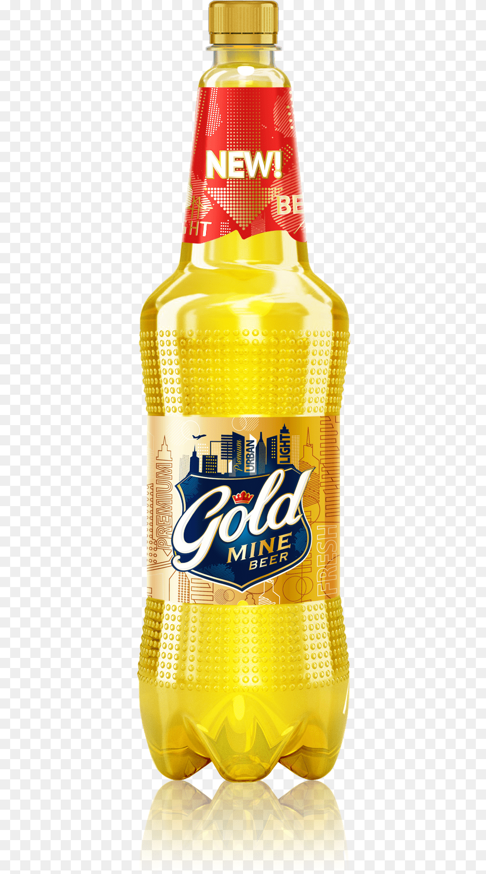 Gold Mine Beer Efes Rus New Bottle By Pet Engineering Gold Mine Beer Pet, Food, Ketchup Png Image