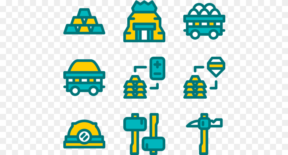 Gold Mine Mining Icon, Bulldozer, Machine, Car, Transportation Free Transparent Png