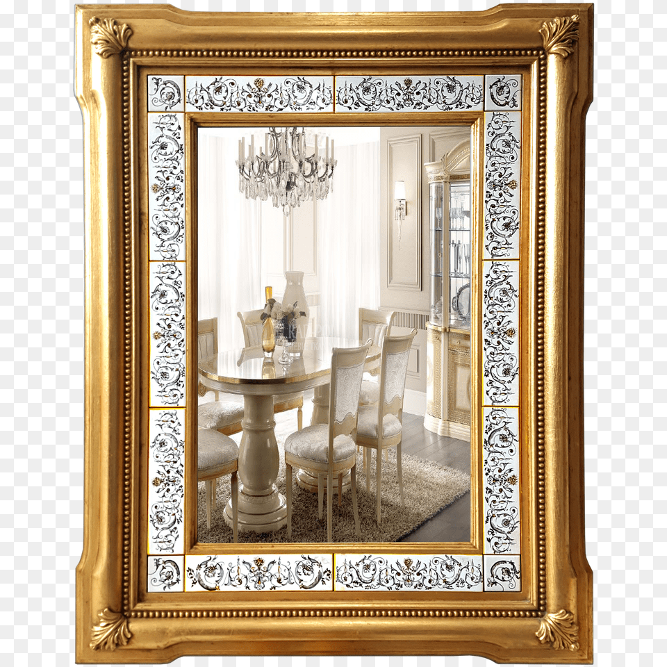 Gold Mirror Grottesche Picture Frame, Architecture, Room, Indoors, Furniture Png