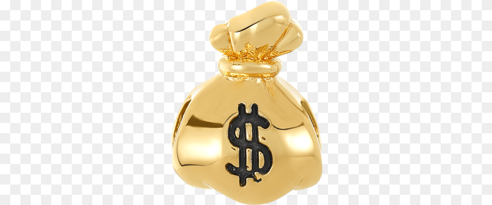 Gold Money Bag Bead For Use With Dbw Interchangeable Perfume, Bottle, Accessories, Cosmetics Free Transparent Png