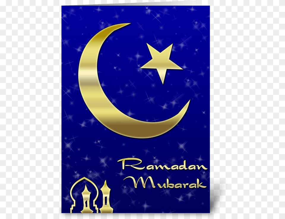 Gold Moon Star Ramadan Greeting Card 14 August Full Hd, Nature, Night, Outdoors, Astronomy Png
