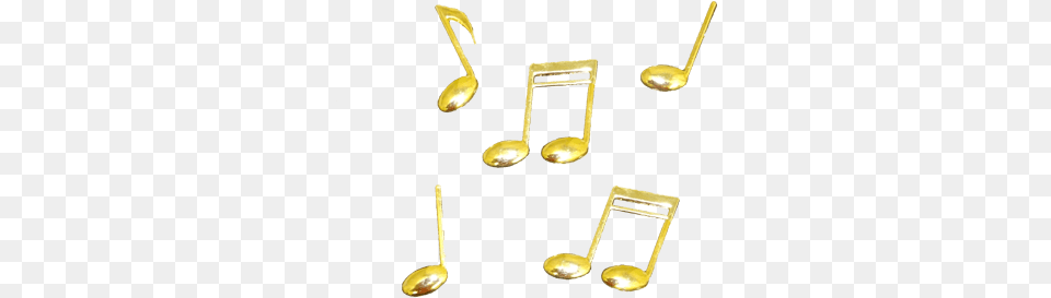 Gold Music Note, Cutlery, Spoon, Accessories, Kitchen Utensil Free Png Download