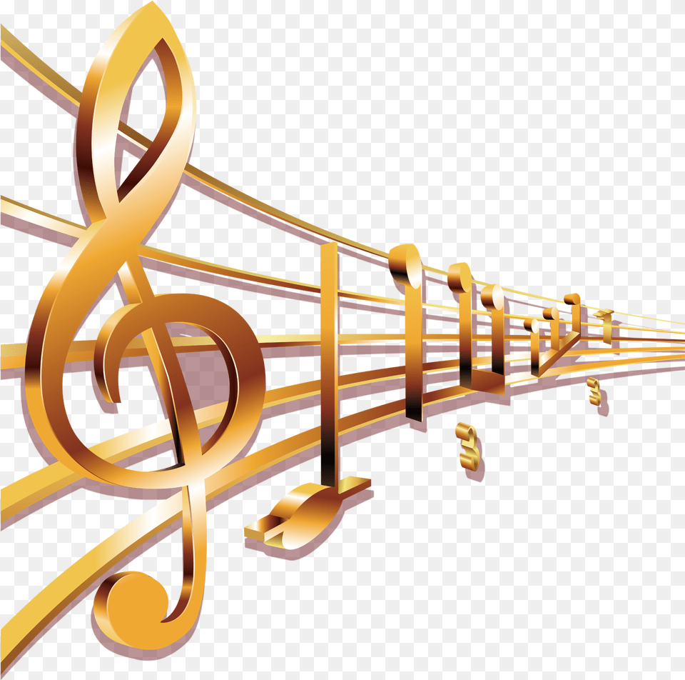 Gold Music Note Clipart Gold Musical Notes Transparent Background, Musical Instrument Png