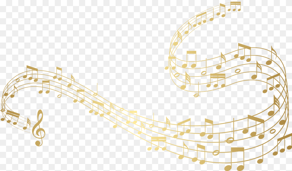 Gold Music Notes Clipart Colorful Background Music Notes, Amusement Park, Fun, Roller Coaster Free Png